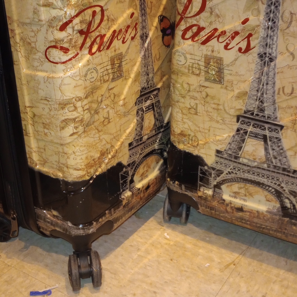 Paris Themed Luggage with Eiffel Tower Design